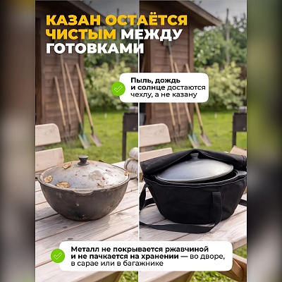 Чехол-сумка для казана с принадлежностями